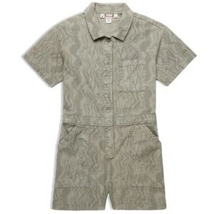 NWT Topo Designs Dirt Romper in Dried Sage Riverbed